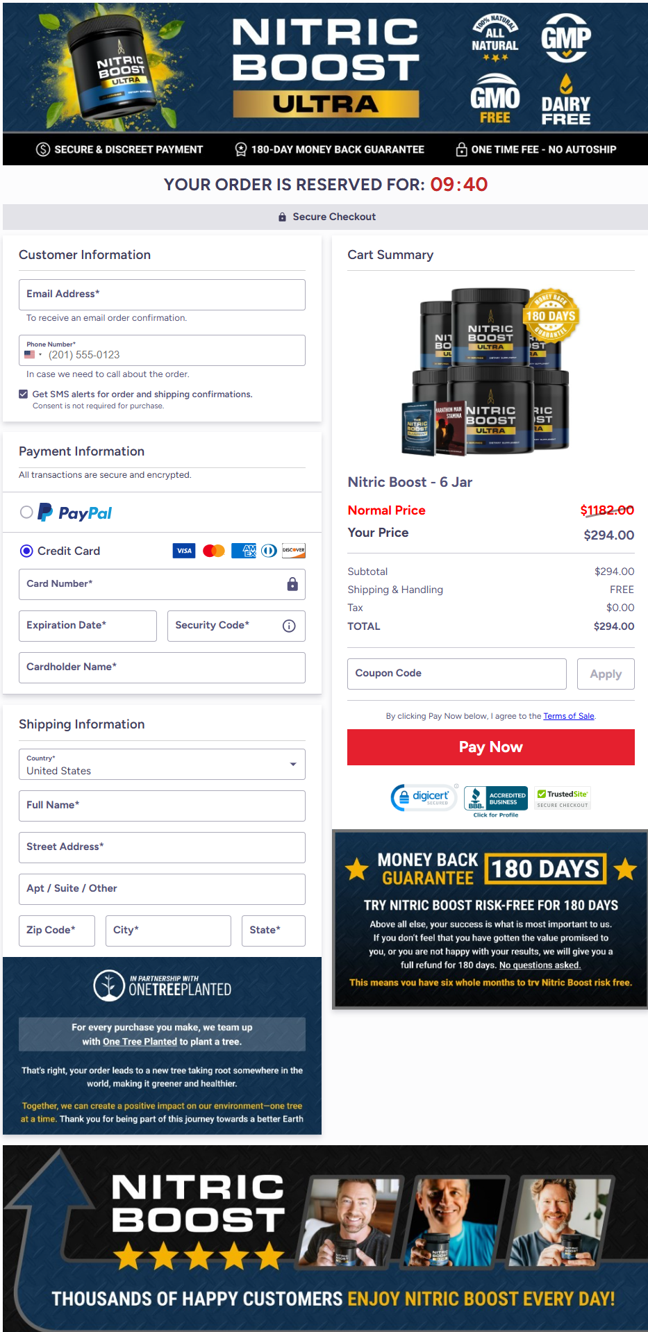 Nitric Boost Official Website Secure Order Page